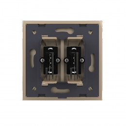 Розетка мультимедийная двойная AUDIO RCA LIVOLO золотая VL-C792AD-13