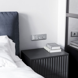 Рамка из поликарбоната на 3 поста Stark серебряный матовый