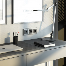 Рамка из поликарбоната на 3 поста Stark серебряный матовый