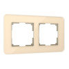 Купить Рамка из стекла на 2 поста Elite айвори W0022443 в rum24.ru