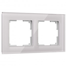 Рамка из стекла на 2 поста Favorit дымчатый