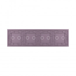 Панель для четырех сенсорных выключателей Livolo, 8 клавиш (2+2+2+2), цвет розовый, стекло