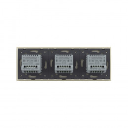 Сенсорный выключатель Livolo 6 клавиш (2-2-2), 3 поста, цвет жемчужный