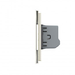 Сенсорный выключатель Livolo 6 клавиш (2-2-2), 3 поста, цвет жемчужный