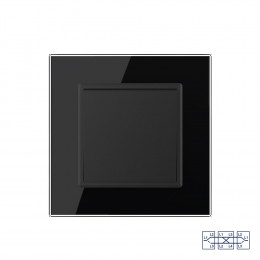 Одноклавишный перекрестный механический выключатель Livolo, 1 пост, цвет черный