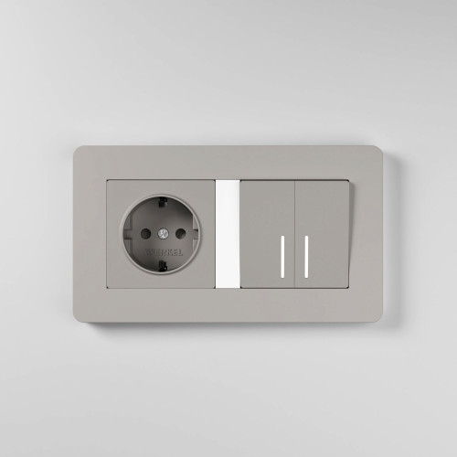 Купить Рамка из поликарбоната на 2 поста Split дымчатый/белый, soft-touch в rum24.ru фото: 6