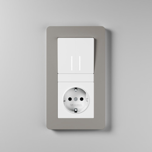 Купить Рамка из поликарбоната на 2 поста Split дымчатый/белый, soft-touch в rum24.ru фото: 4