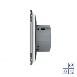 Сенсорный импульсный радиоуправляемый выключатель Livolo Quadro сухой контакт 2 клавиши Белый