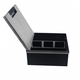 Лючок в пол 18 мод. (6 мод. 45х45 мм. + 6 мод. 22.5х45 мм.) верт. установка, металл DFB18SMLVL