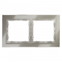 Рамка стеклянная VOLTUM S70 на 2 поста, (шелк, стекло) VLS110204