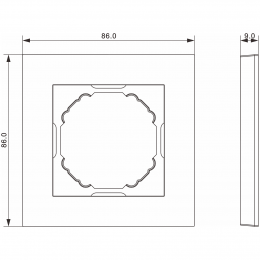 Рамка 1-я, матовый серый, серия A07 DE21140