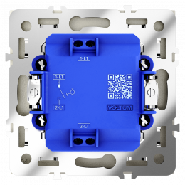 Выключатель с самовозвратом встраиваемый VOLTUM S70 одноклавишный (шелк) VLS010604