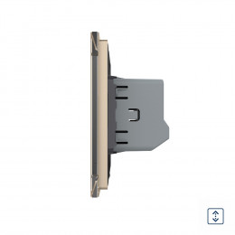 Сенсорный выключатель для штор Livolo сухой контакт, 1 пост, цвет золотой