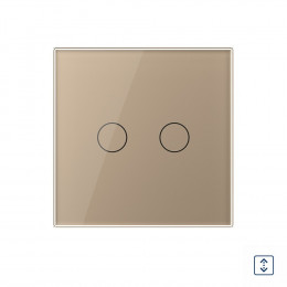 Сенсорный выключатель для штор Livolo сухой контакт, 1 пост, цвет золотой