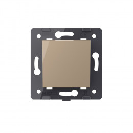 Одноклавишный механический выключатель Livolo, цвет золотой (механизм), VL-C7-K1-13