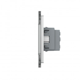 Розетка электрическая четыре поста 220В LIVOLO серая VL-C7C4EU-15