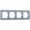 Купить Рамка из стекла на 4 поста Favorit серый в rum24.ru