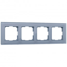 Рамка из стекла на 4 поста Favorit серый