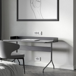 Рамка из поликарбоната на 3 поста Split белый/черный, soft-touch