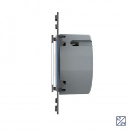 Выключатель LIVOLO Quadro 1 клавиша 12/24В Серый (механизм)