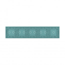 Панель для пяти сенсорных выключателей Livolo, 9 клавиш (1+2+2+2+2), цвет зеленый, стекло