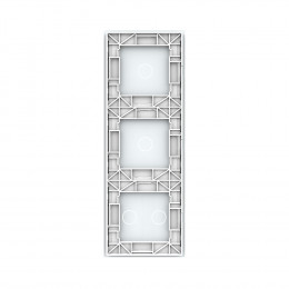 Панель вертикальная для трех сенсорных выключателей Livolo, 4 клавиши (1+1+2), цвет белый, стекло