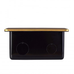 Выдвижной горизонтальный модуль RocketSocket в пол для розеток Livolo 2 поста, латунь