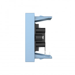 Розетка мультимедийная RCA аудио Livolo, цвет синий BB-C7-1AD-19 (механизм)