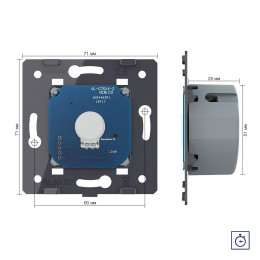 Сенсорный выключатель с таймером 1 клавиша LIVOLO VL-C701T (механизм)