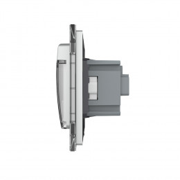 Розетка электрическая 16A с водонепроницаемой крышкой Livolo, 1 пост, цвет серый