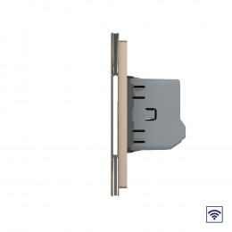 Сенсорный выключатель Livolo с функцией радиоуправления, 3 клавиши (1-1-1), 3 поста, цвет золотой