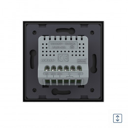 Сенсорный выключатель для штор Livolo сухой контакт, 1 пост, цвет черный