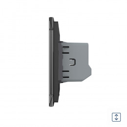 Сенсорный выключатель для штор Livolo сухой контакт, 1 пост, цвет черный