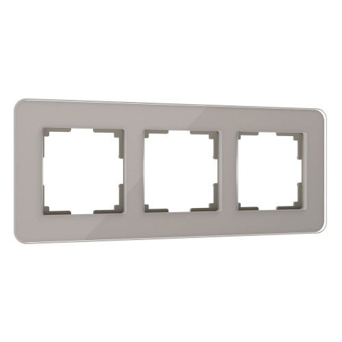 Купить Рамка из стекла на 3 поста Elite дымчатый W0032417 в rum24.ru