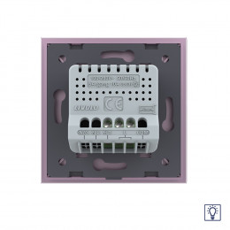 Одноклавишный сенсорный диммер Livolo, 1 пост, цвет розовый