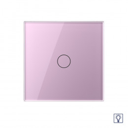 Одноклавишный сенсорный диммер Livolo, 1 пост, цвет розовый
