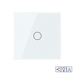 Одноклавишный проходной/перекрестный сенсорный диммер Livolo с функцией радиоуправления, 1 пост, цвет белый