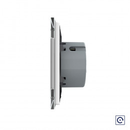 Сенсорный дверной звонок Livolo Quadro 1 клавиша 1 модуль Белый VL-Q701B-11