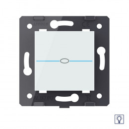 Одноклавишный сенсорный диммер Livolo Quadro, цвет белый (механизм)