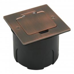 Лючок 2 мод. (1 мод. 45х45 мм.), красная медь, IP44, (с уст. набором) DFB2MRRC