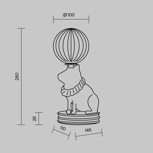 Купить Настольный светильник Senor Capybara в rum24.ru фото: 6