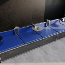 Рамка стеклянная VOLTUM S70 на 3 поста, (черный,стекло) VLS110308