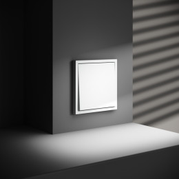 Проходной переключатель встраиваемый VOLTUM S70 одноклавишный (белый матовый) VLS010302