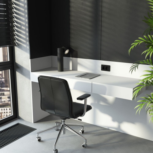 Купить Рамка из поликарбоната для двойной розетки Stark черный в rum24.ru фото: 2