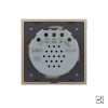 Купить Одноклавишный проходной/перекрестный сенсорный выключатель Livolo Quadro, 1 пост, цвет золотой в rum24.ru фото: 4