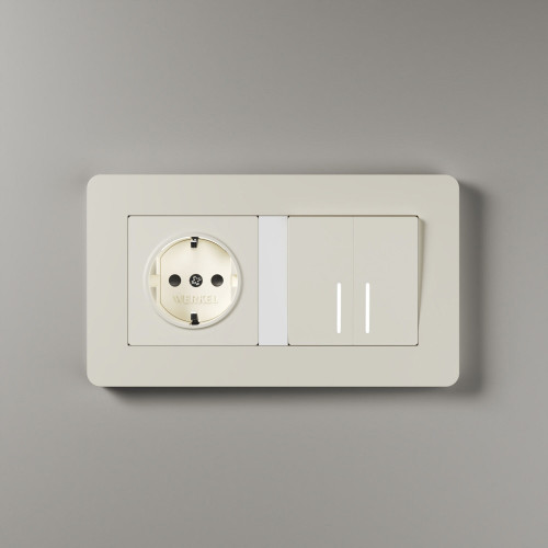 Купить Рамка из поликарбоната на 2 поста Split айвори/белый, soft-touch в rum24.ru фото: 6