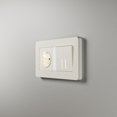 Купить Рамка из поликарбоната на 2 поста Split айвори/белый, soft-touch в rum24.ru фото: 7