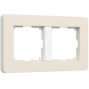 Купить Рамка из поликарбоната на 2 поста Split айвори/белый, soft-touch в rum24.ru