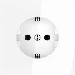 Розетка встраиваемая VOLTUM S70 с заземлением (белый глянцевый) VLS040101