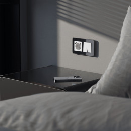 Выключатель двухклавишный с подсветкой (белый акрил) Werkel W1120141